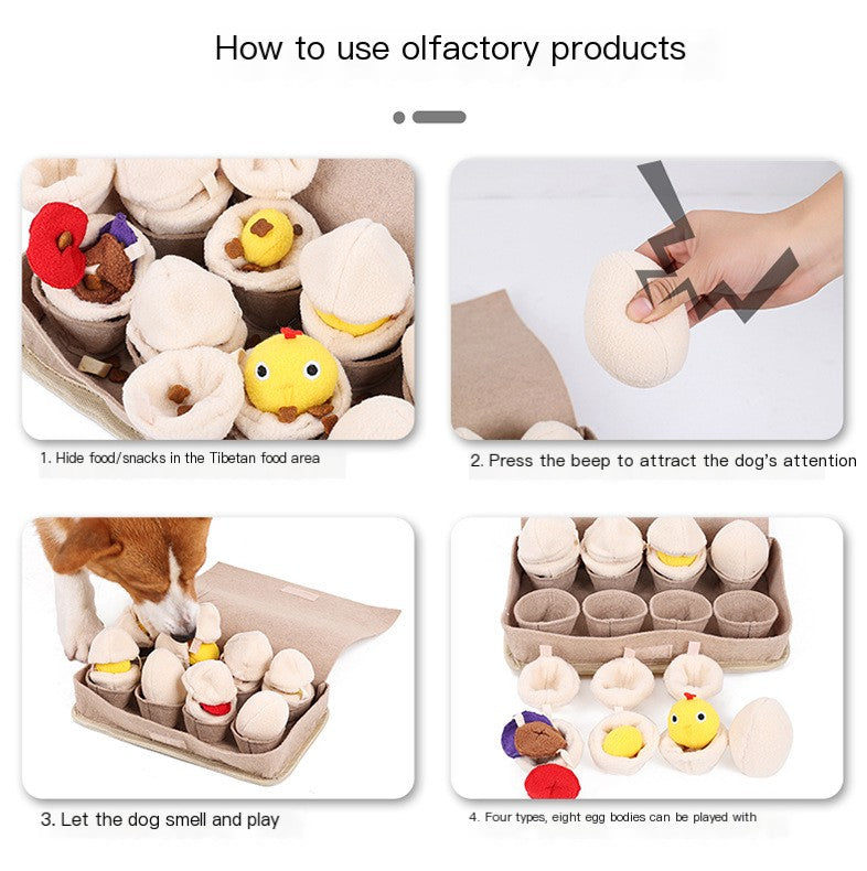 Čmuchací vajíčka na hledání pochoutek a zvýšení psí inteligence