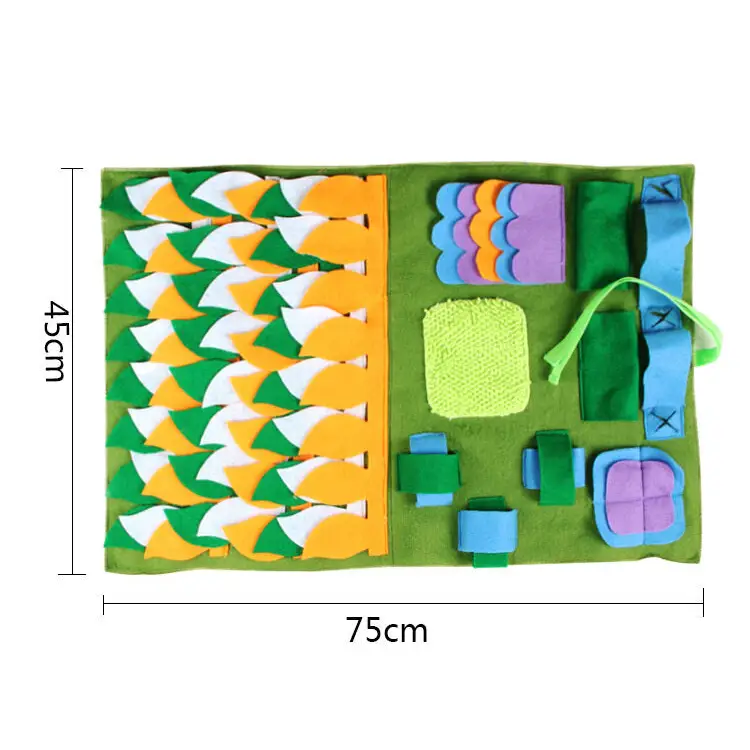 Čmuchací květinová elegantní podložka pro hledání pamlsků a zvýšení psí inteligence - 45 * 75cm zelená