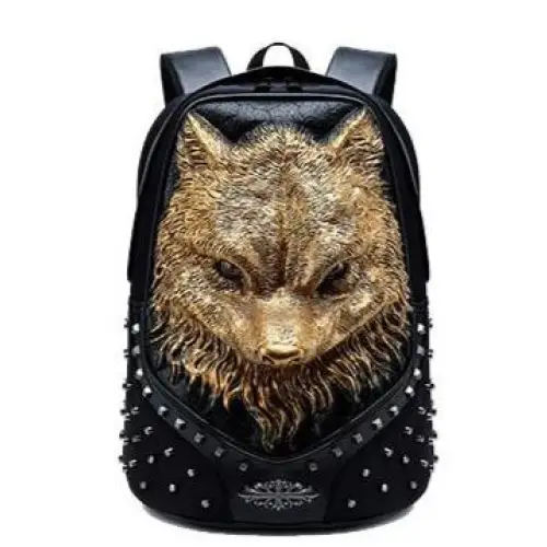 Školní batoh s hlavou vlka - PRO ŠKOLU