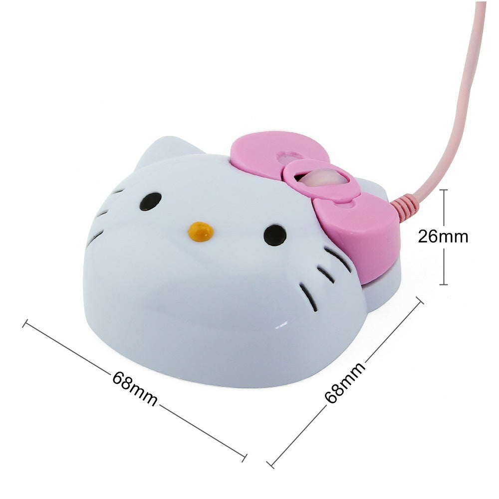 Myš růžová k počítači Hello Kitty