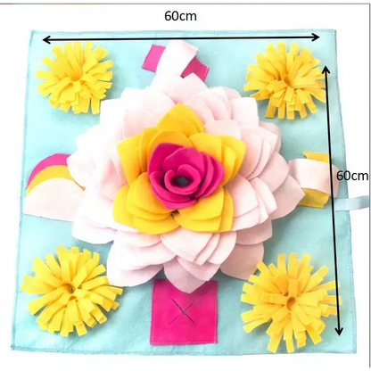 Čmuchací květinová elegantní podložka pro hledání pamlsků a zvýšení psí inteligence - 60 * 60cm elegantní