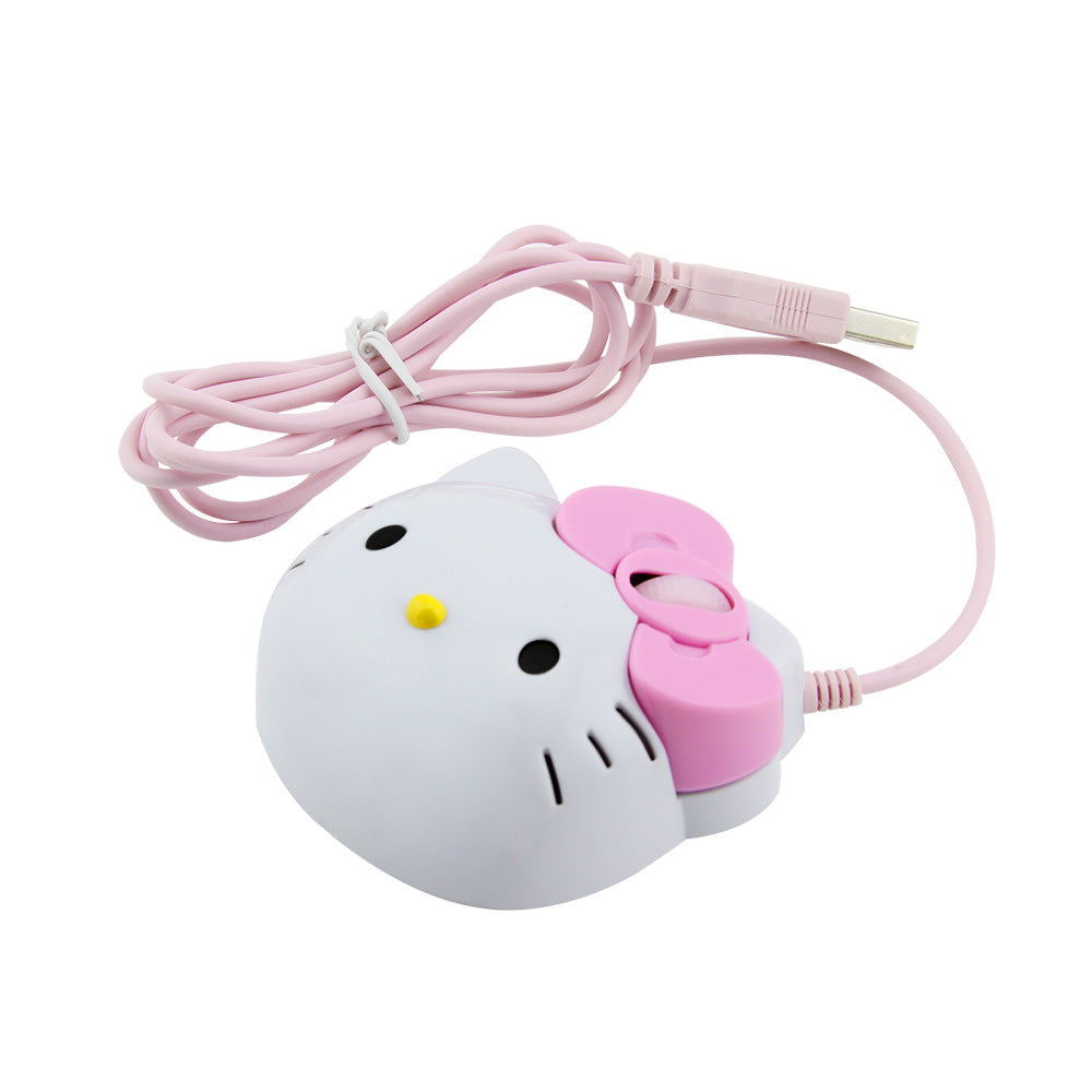 Myš růžová k počítači Hello Kitty