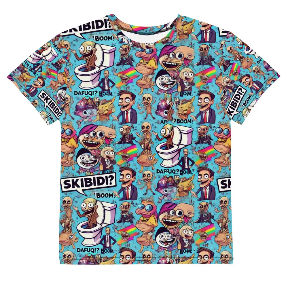 Skibidi Modré Tričko - PRO ŠKOLU