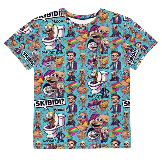 Skibidi Modré Tričko - PRO ŠKOLU