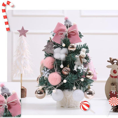 Růžový Vánoční stromek ozdobený - elegantní, šampaňská, velikosti 30cm, 45cm, 60cm