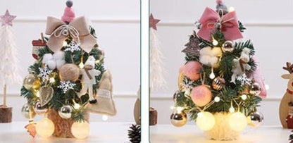 Růžový Vánoční stromek ozdobený - elegantní, šampaňská, velikosti 30cm, 45cm, 60cm