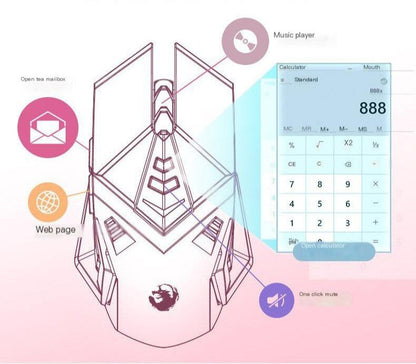 Růžová herní myš PRO, růžová klávesnice a velká design podložka